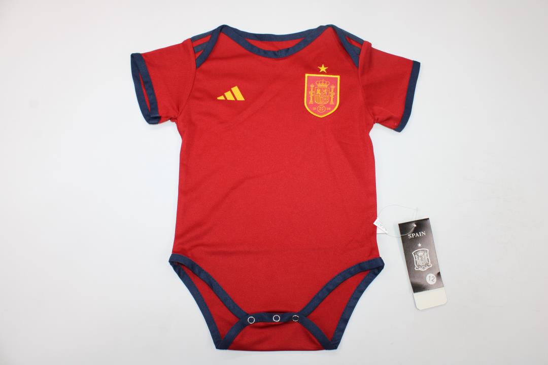 Spain 2022 Baby World Cup Home Soccer Jersey